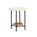 White/Natural End Table