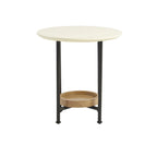 White/Natural End Table