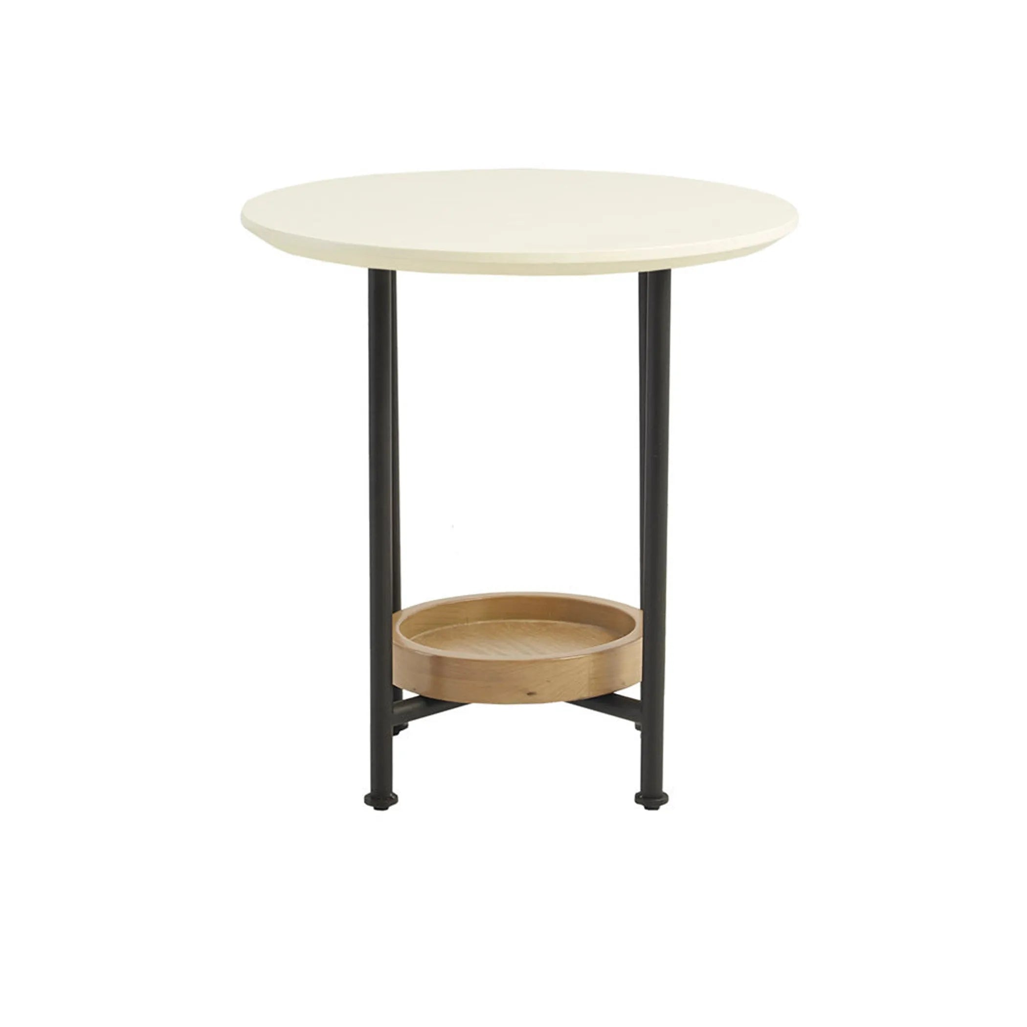 White/Natural End Table