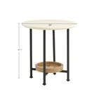 White/Natural End Table
