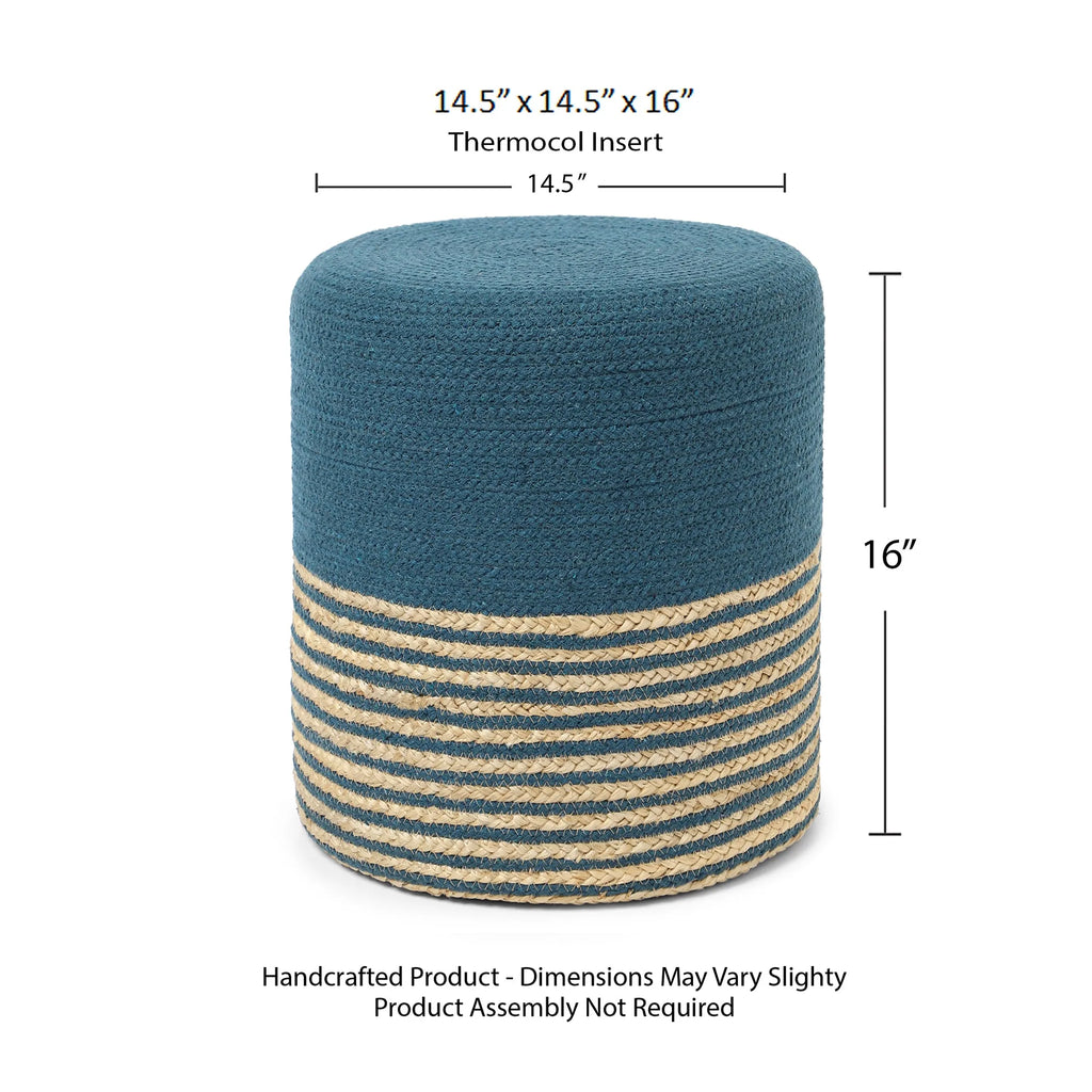 Cylindrical Pouf Foot Stool Ottoman