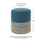 Cylindrical Pouf Foot Stool Ottoman