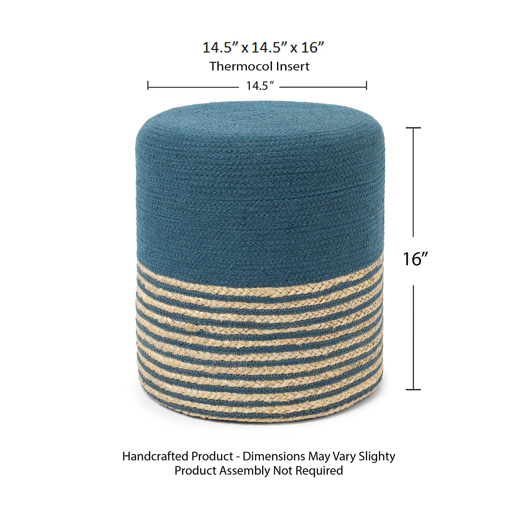 Cylindrical Pouf Foot Stool Ottoman