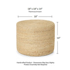 Cylindrical Pouf Foot Stool Ottoman