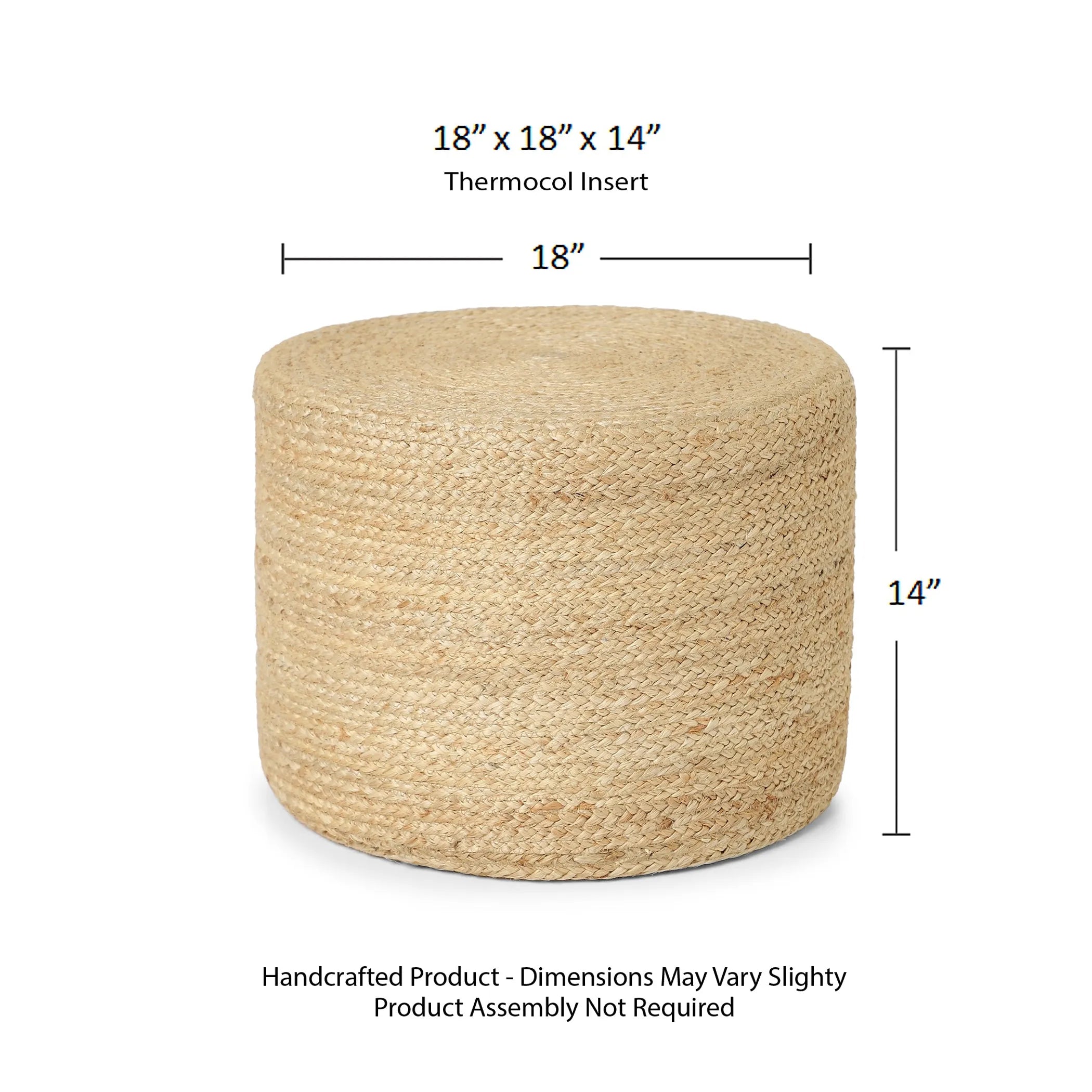 Cylindrical Pouf Foot Stool Ottoman