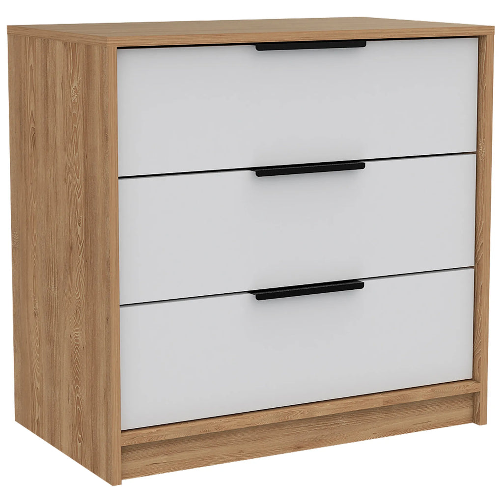 Madison 2 Piece Bedroom Set, White / Pine Finish