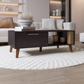 Vance 47" Wide Coffee Table with One Open Shelf and One pull Down Cabinet Door