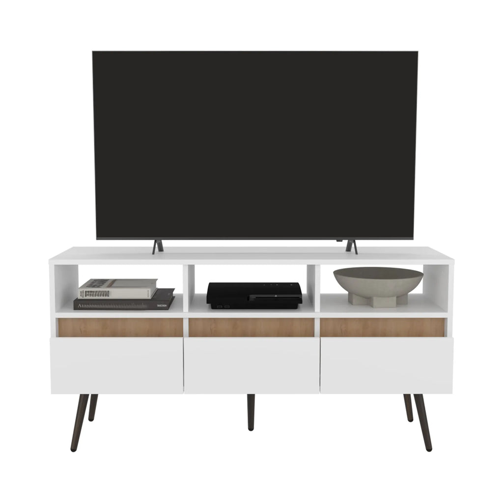 Aranjuez 47" Wide Tv Stand with Three Drawers, Three Open Shelves