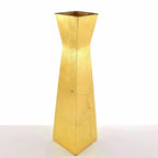 GILT Gilded Glass 12" Square Vase