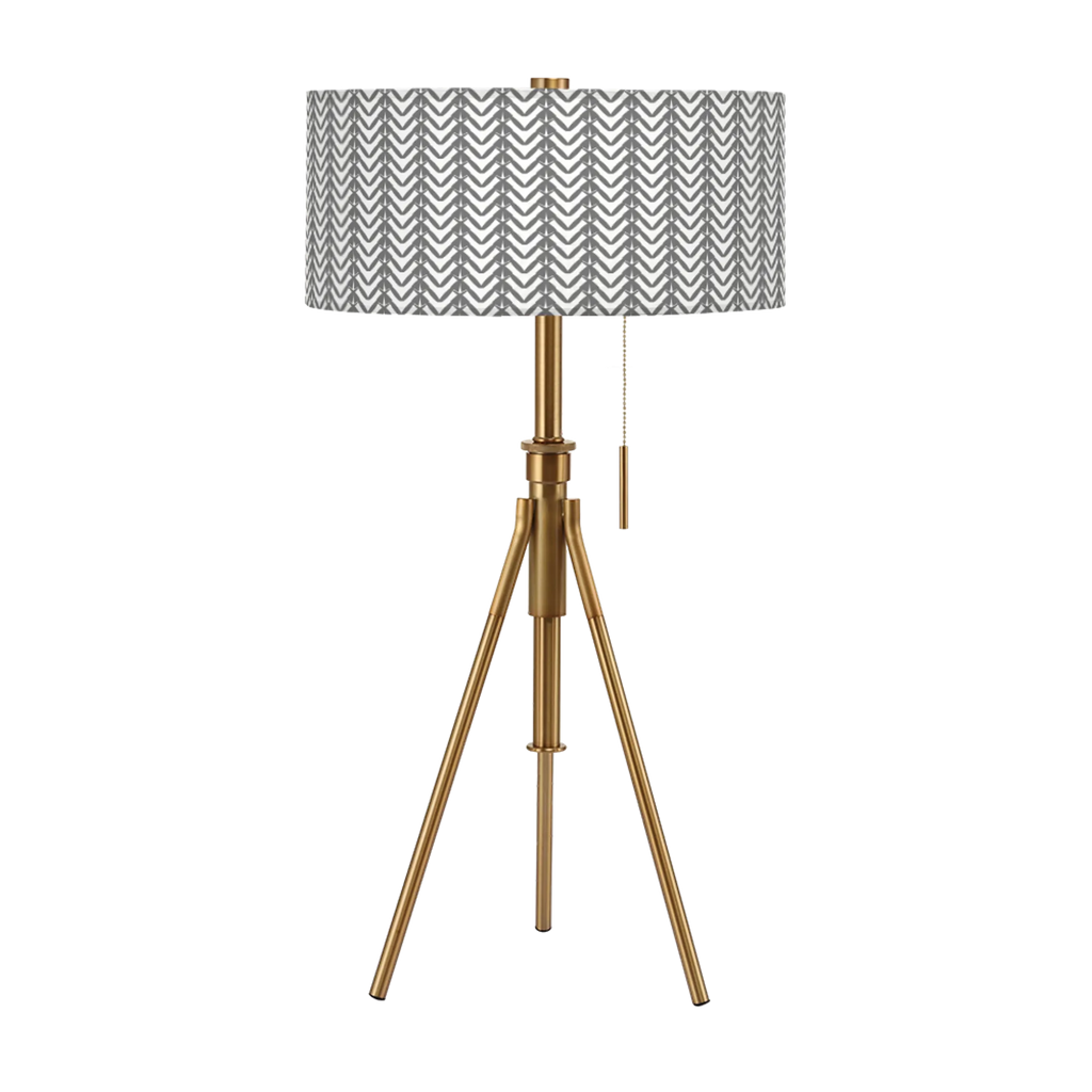 Tripoli Adjustable Table Lamp - Farmhouse Pattern Shades