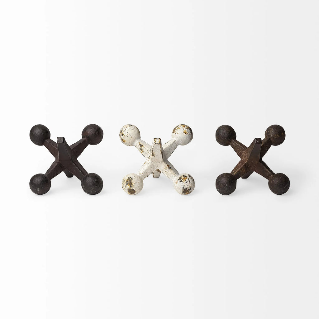 Set Of Three Iron Jack Sculptures