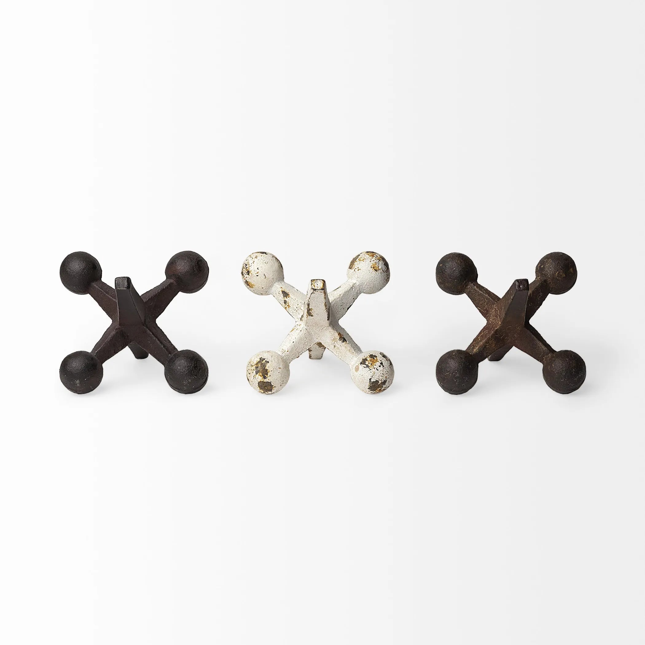 Set Of Three Iron Jack Sculptures