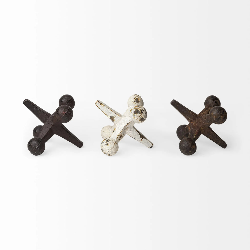 Set Of Three Iron Jack Sculptures
