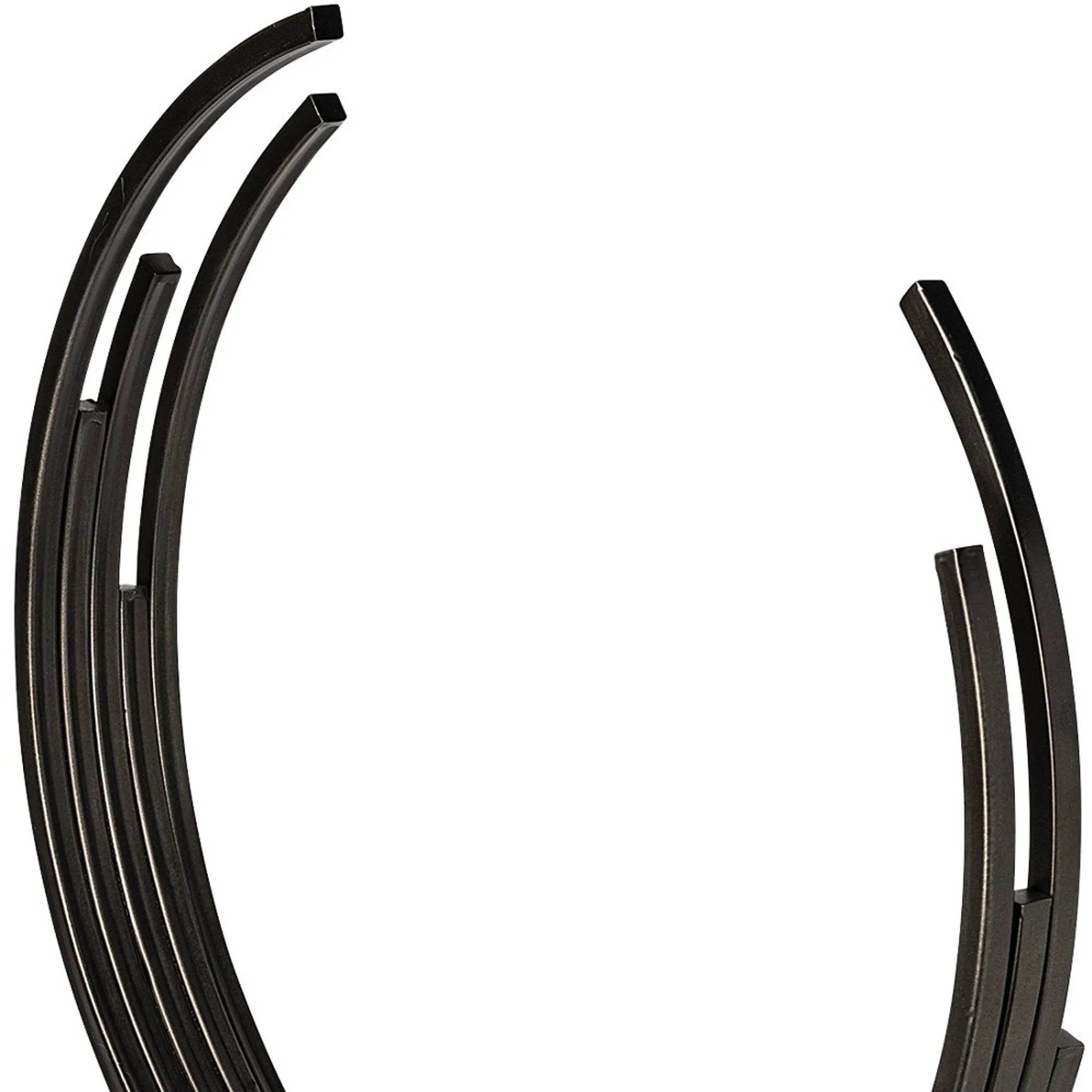 20" Black Iron Modern Abstract Tabletop Sculpture