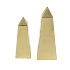 Set of Two 11" Gold Metal Tabletop Sculpture