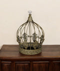 10" Bronze Metal Hand Painted Decorative Crown Tabletop Sculpture