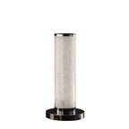13 Modern White Sand Crystal And Steel Table Lamp