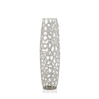 32" Silver Bling Faux Crystal Abstract Twigs Barrel Floor Vase