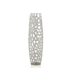 32" Silver Bling Faux Crystal Abstract Twigs Barrel Floor Vase