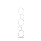 39" White Metal Five Circle Geometric Sculpture LED Table Lamp