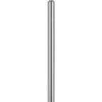 61" Chrome Tray Table Floor Lamp With White Square Shade