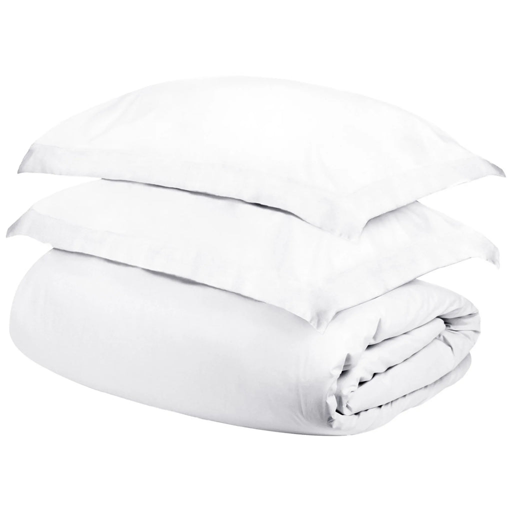 White Queen Cotton Blend 400 Thread Count Washable Duvet Cover Set
