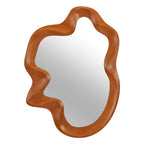 Wood Abstract Geometric Framed Accent Mirror
