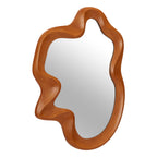 Wood Abstract Geometric Framed Accent Mirror