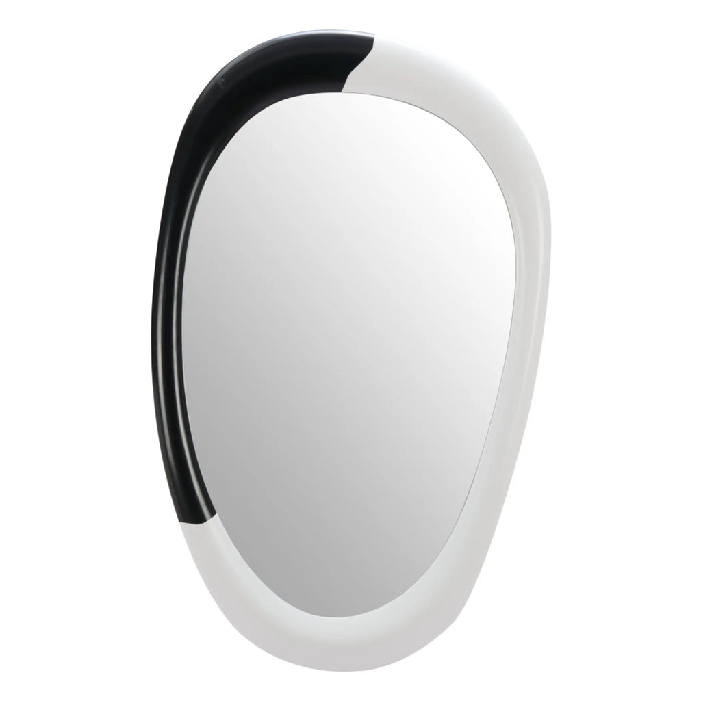 Steel Oval Geometric Framed Accent Mirror