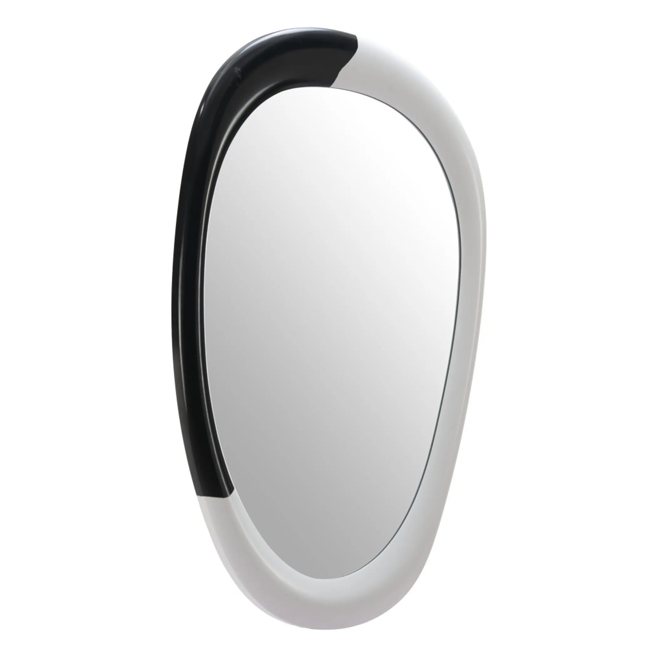 Steel Oval Geometric Framed Accent Mirror