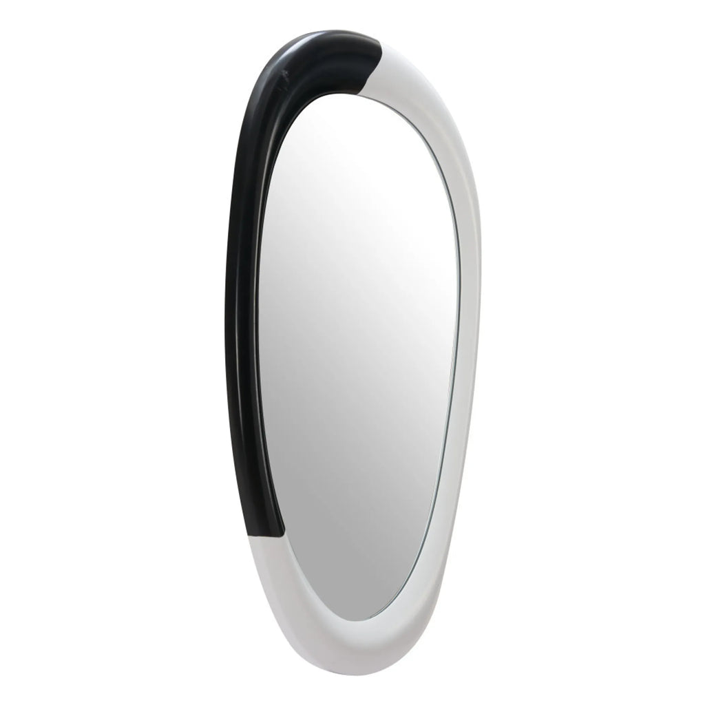 Steel Oval Geometric Framed Accent Mirror