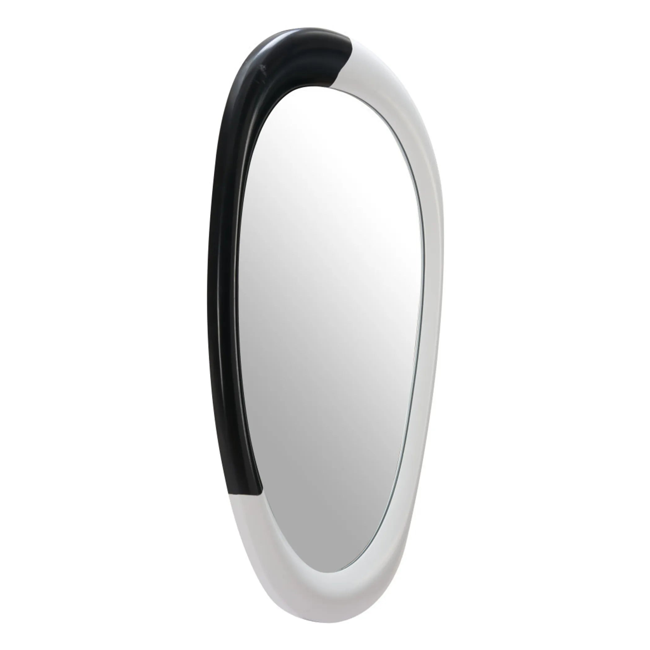 Steel Oval Geometric Framed Accent Mirror