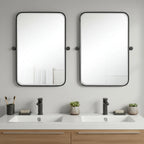 Set of Two Metal Framed Accent Mirrors