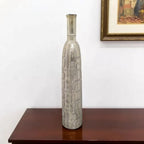 Floral Glass Cylinder Floor Vase