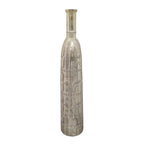 Floral Glass Cylinder Floor Vase