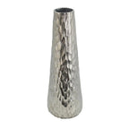 Cast Aluminum Carved Geometric Table Vase