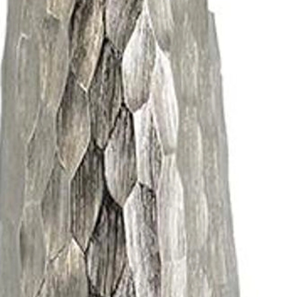 Cast Aluminum Carved Geometric Table Vase