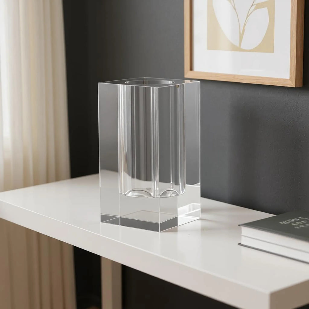 Square Glass Table Vase