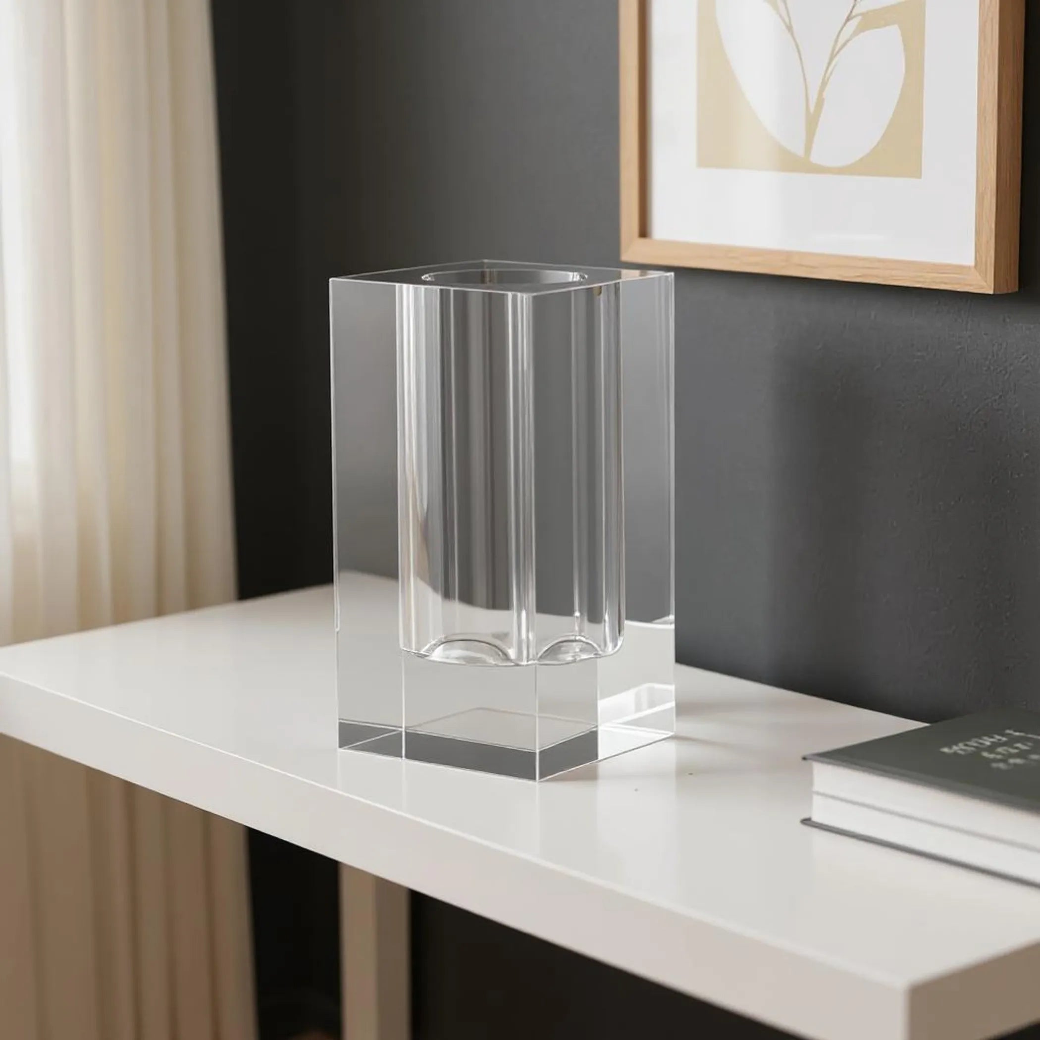 Square Glass Table Vase