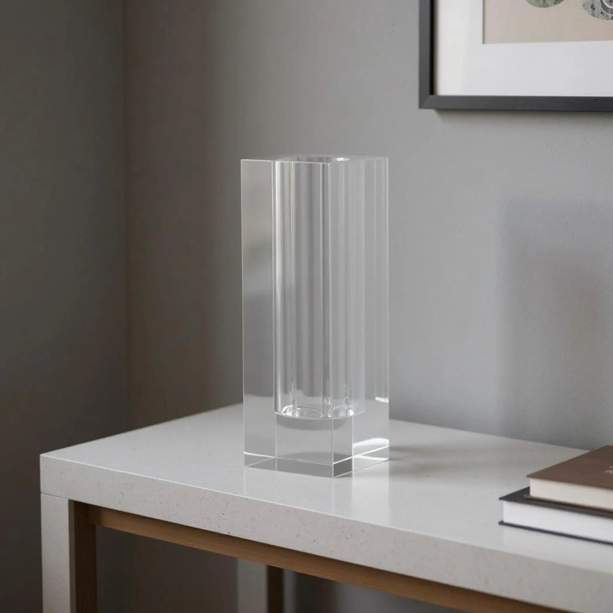 Square Glass Table Vase