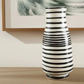 Hand Painted Stripe Ceramic Table Vase