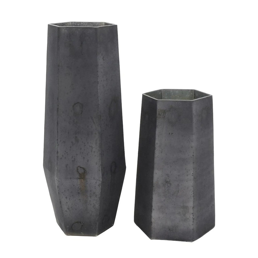 Hexagonal Glass Table Vases