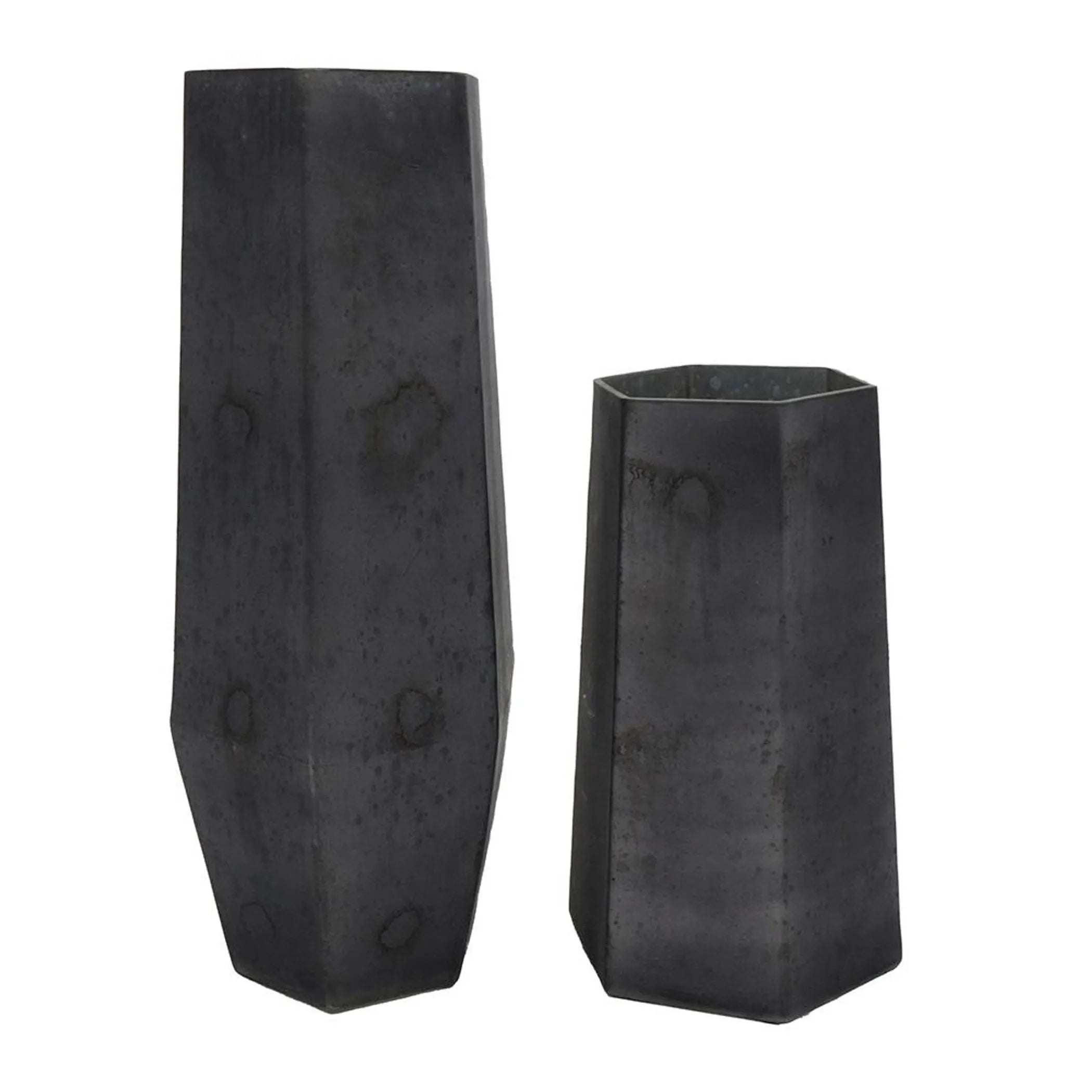 Hexagonal Glass Table Vases