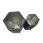 Hexagonal Glass Table Vases