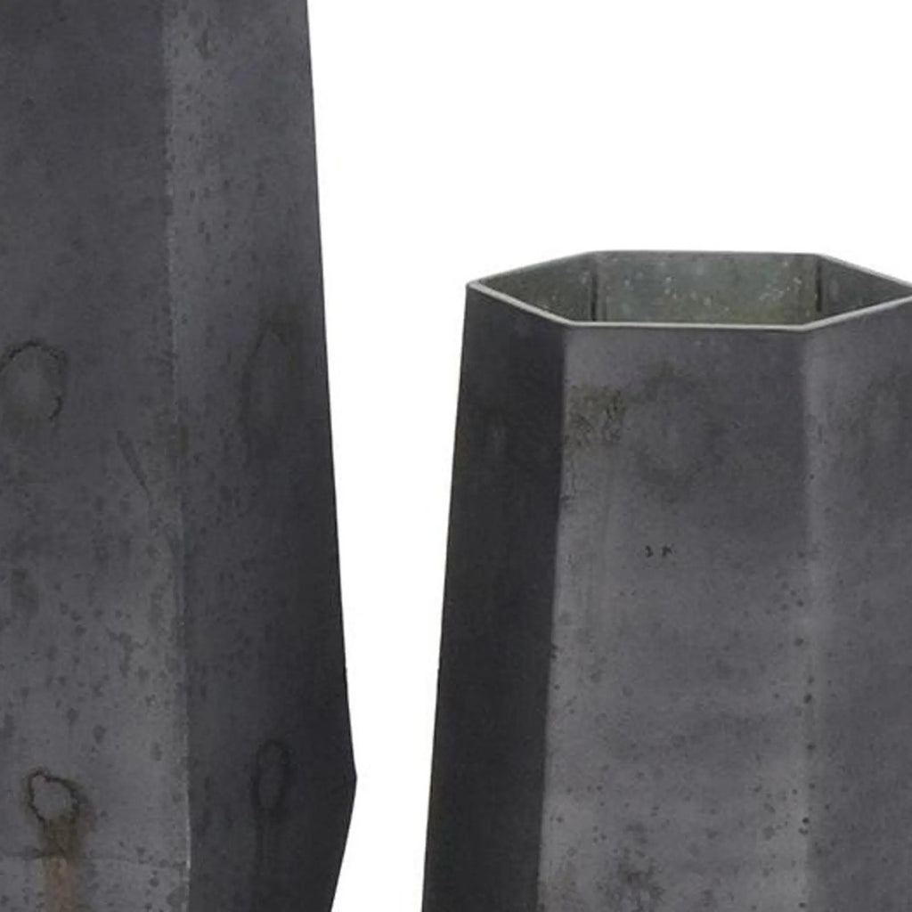 Hexagonal Glass Table Vases