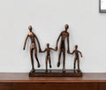 13" Copper Aluminum Family Of Four Tabletop Sculpture