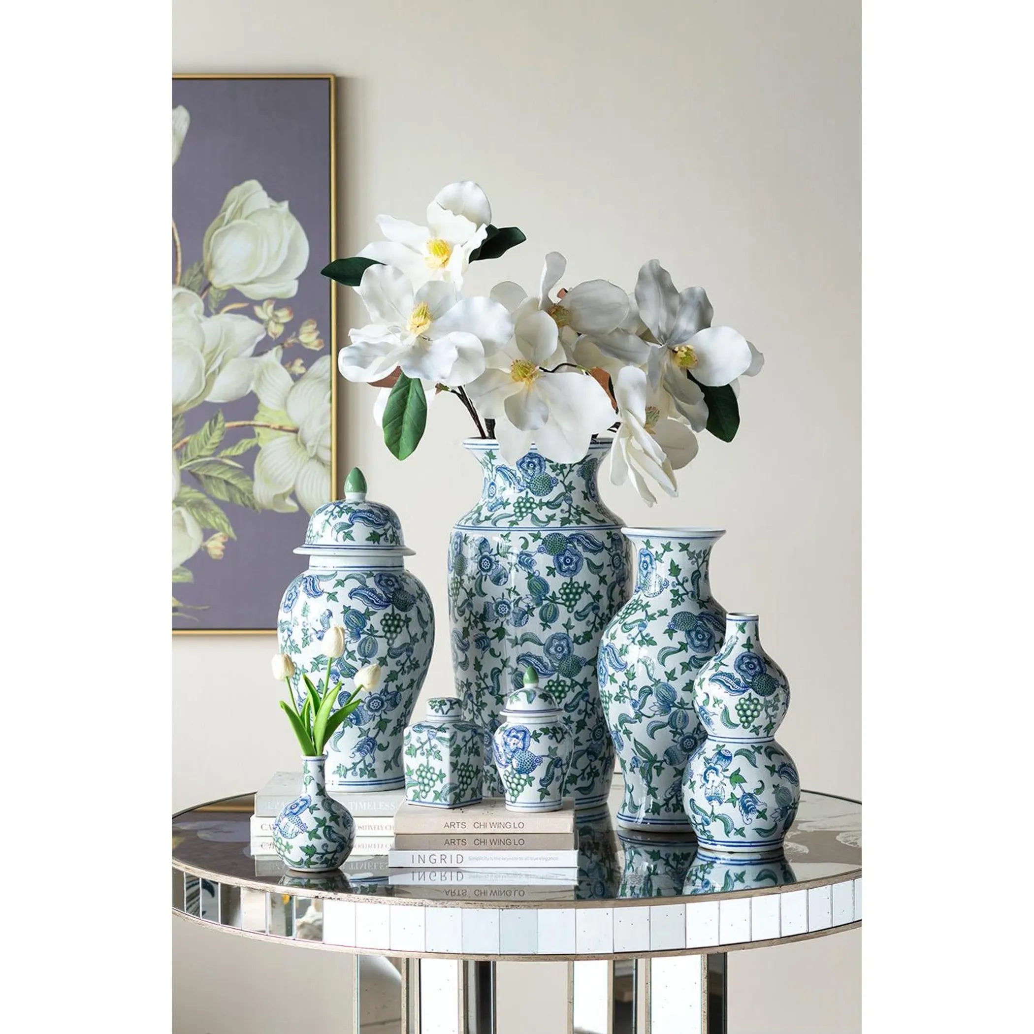 Chinoiserie Porcelain Table Vase