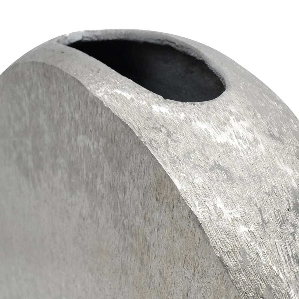Aluminum Round Disc Table Vase