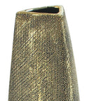 40" Gold Tapered Ceramic Floor Vase