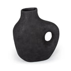 12" Black Aluminum Modern Abstract Table Vase